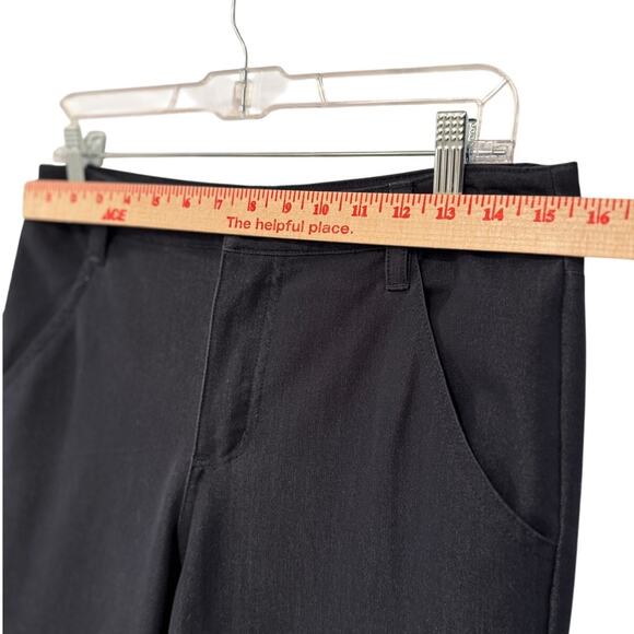 Tahari 10/30 High Rise Trousers $178 Stretch Cotton Dress Pants Crop Navy Blue - Picture 4 of 9